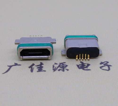 全贴钢壳micro usb防水母座