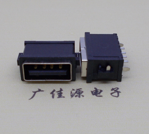 usb2.0立式防水母座直插4pinA口型防水IP67级
